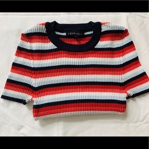 Love Ellie ribbed stripe t shirt